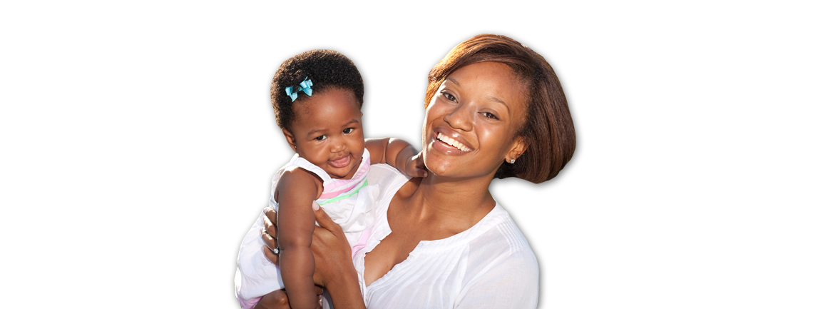 A woman and her baby